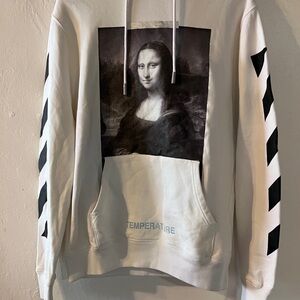 Off-White  Virgil Abloh Hoodie with Mona Lisa Print and back detail. Authentic.